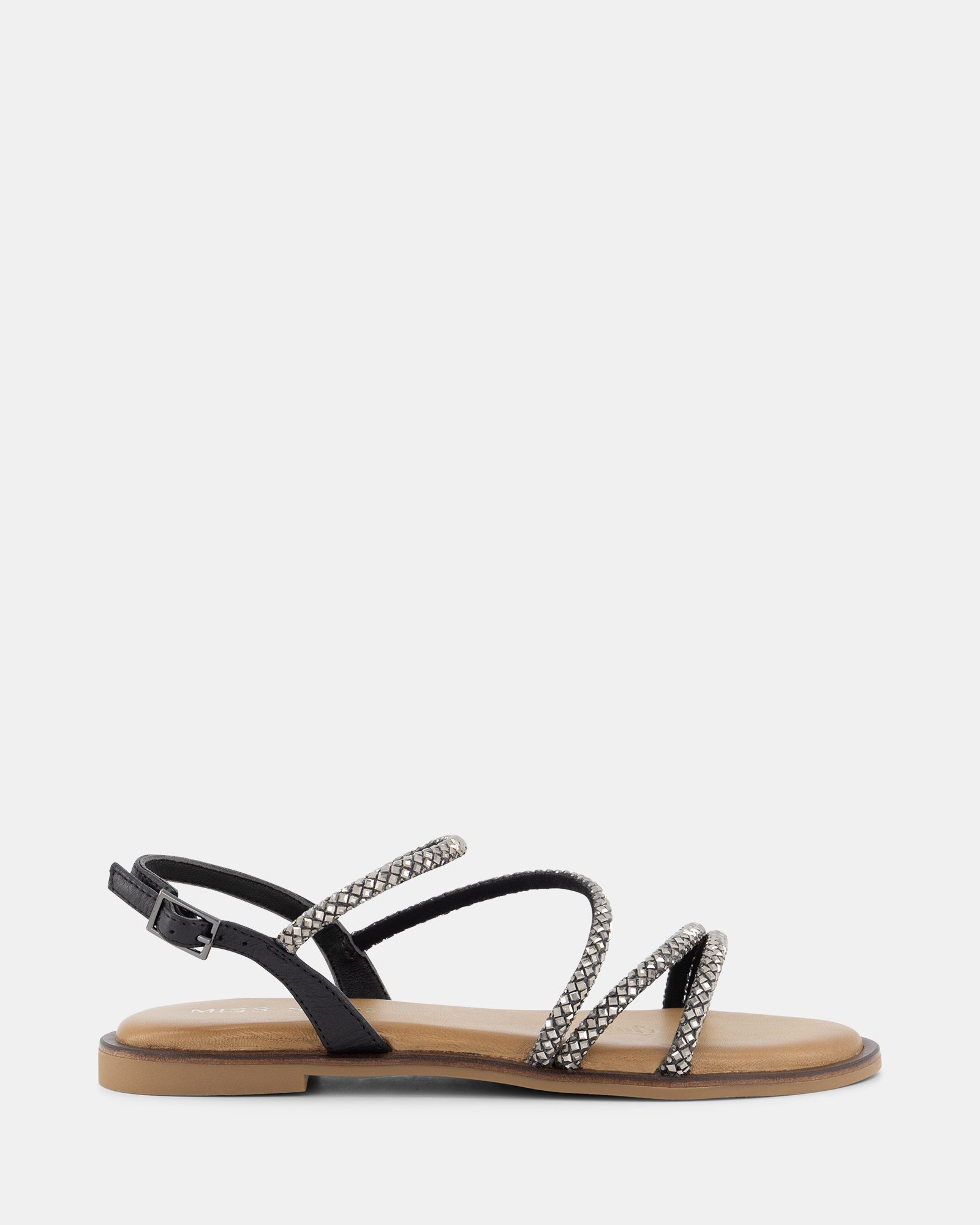 Sandals | Freya Chunky Sparkly Strap Flat Sandals | Dorothy Perkins