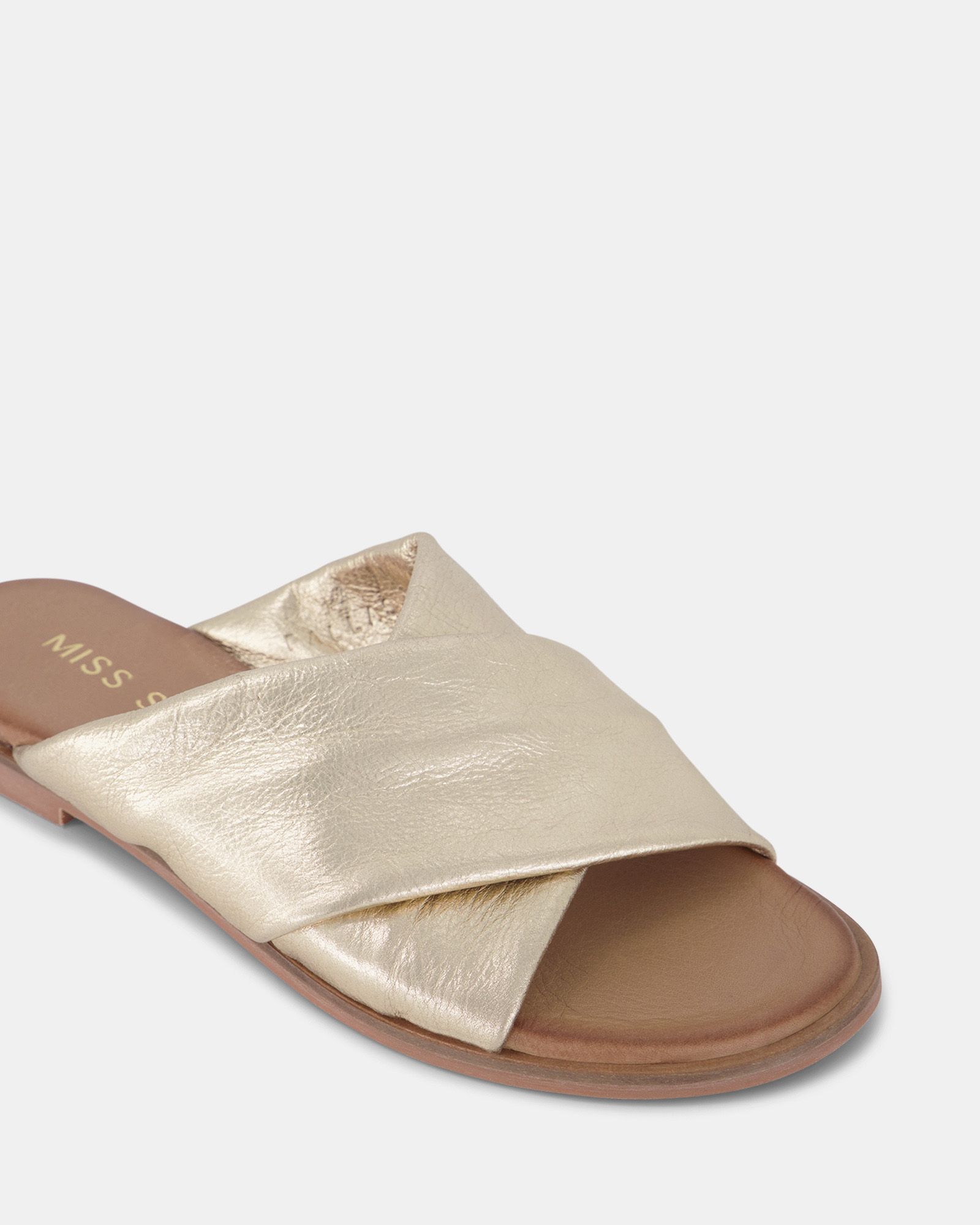 Miss Sofie Pallas Sandals - Gold | Shoe Connection AU