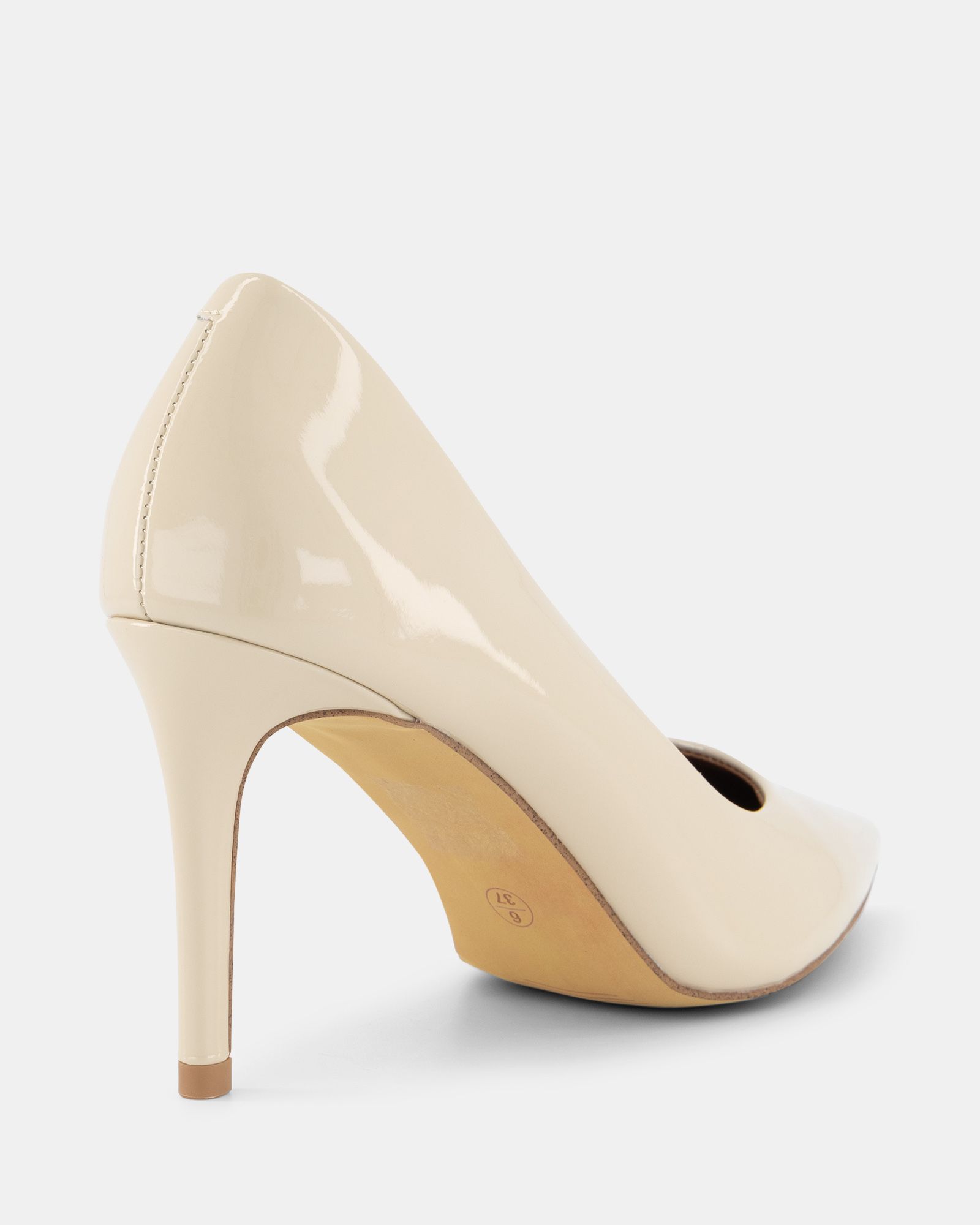 SHELLY SHEN Maggie Heels - Ivory Patent | Shoe Connection AU
